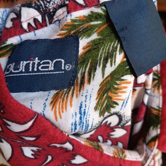 Vintage Large Hawaiian Shirt Puritan Rayon Mens Surfboard 1990's - Picture 4 of 4